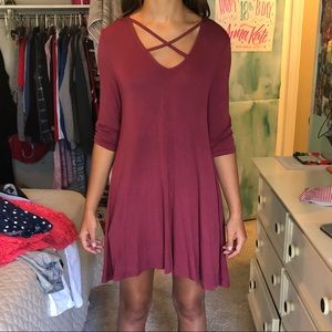 brand new, maroon dress